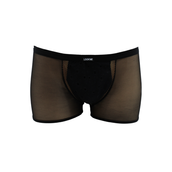 Boxer noir semi opaque 